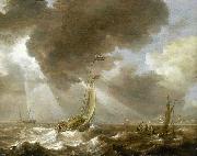 Dutch Ferry Boats in a Fresh Breeze Bonaventura Peeters